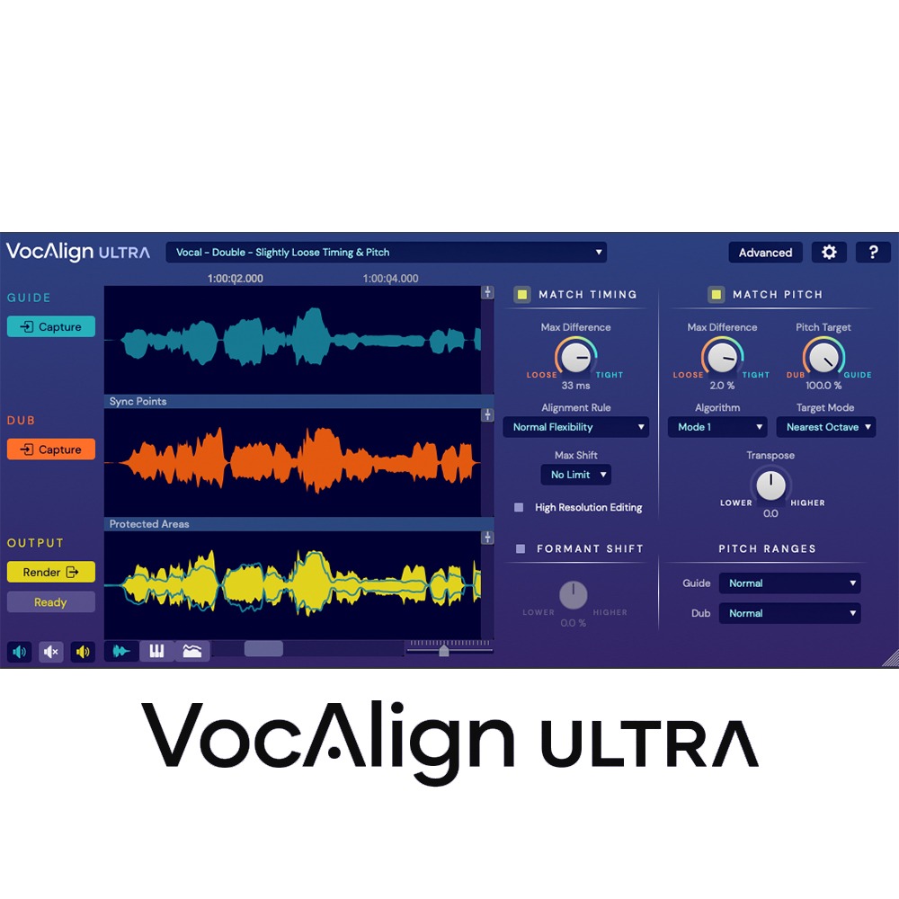 Synchro Arts VocAlign Ultra License for Revoice Pro 4 owners 싱크로 아츠 보컬라인 울트라 라이센스