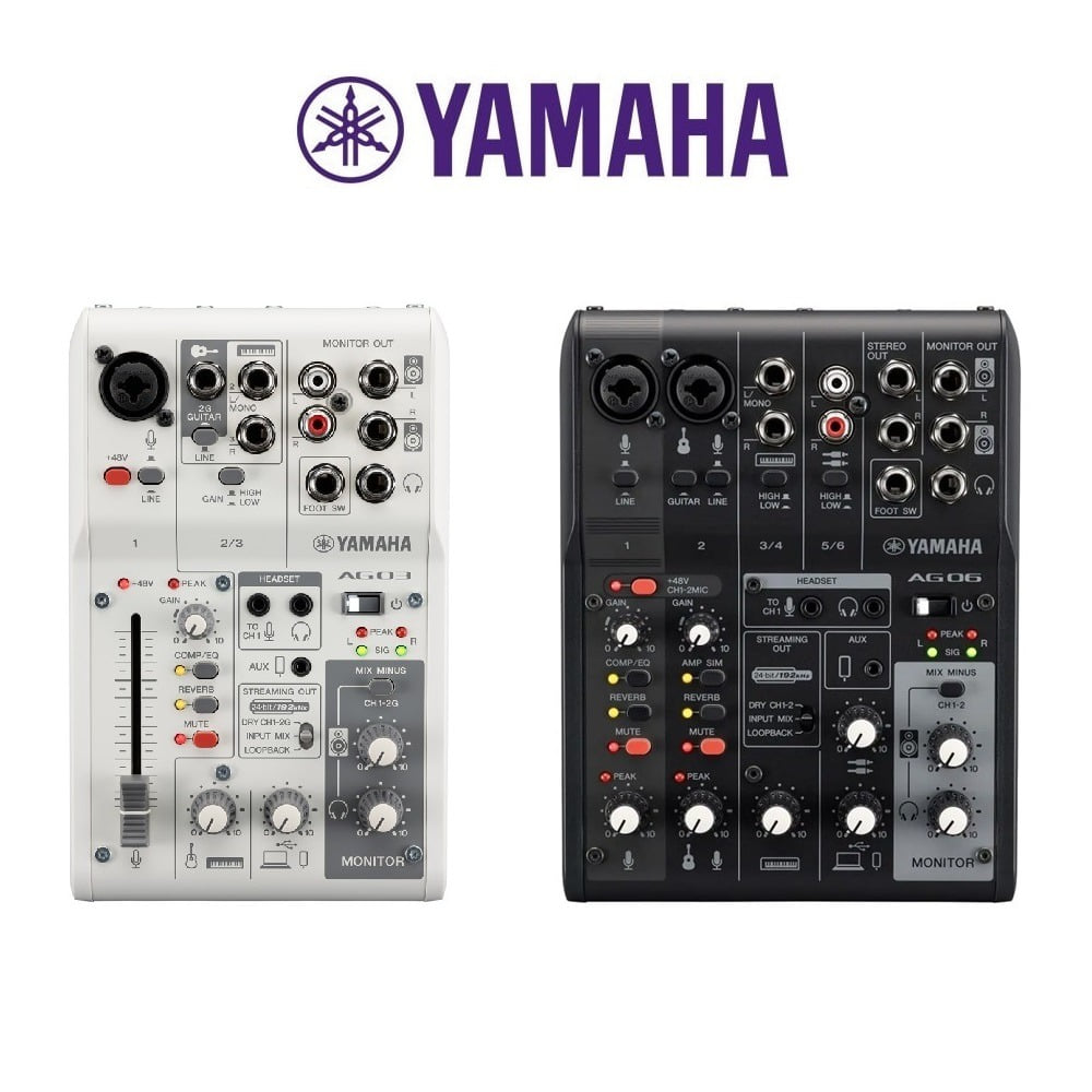 YAMAHA AG03 AG06 MK2 야마하 USB 오디오인터페이스 루프백 믹서 방송용 라이브 스트리밍 홈레코딩